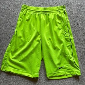 Nike Men’s Athletic Shorts, Neon Yellow, size M
